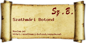 Szathmári Botond névjegykártya
